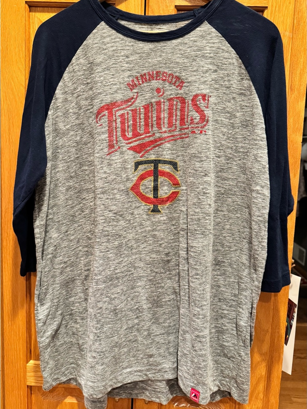Majestic Minnesota Twins 3/4 sleeve Baseball Shirt